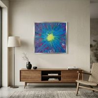 POSITIFF ART 2022:  Bunte Abstrakte Gemälde  70x70x1,5cm 🖼